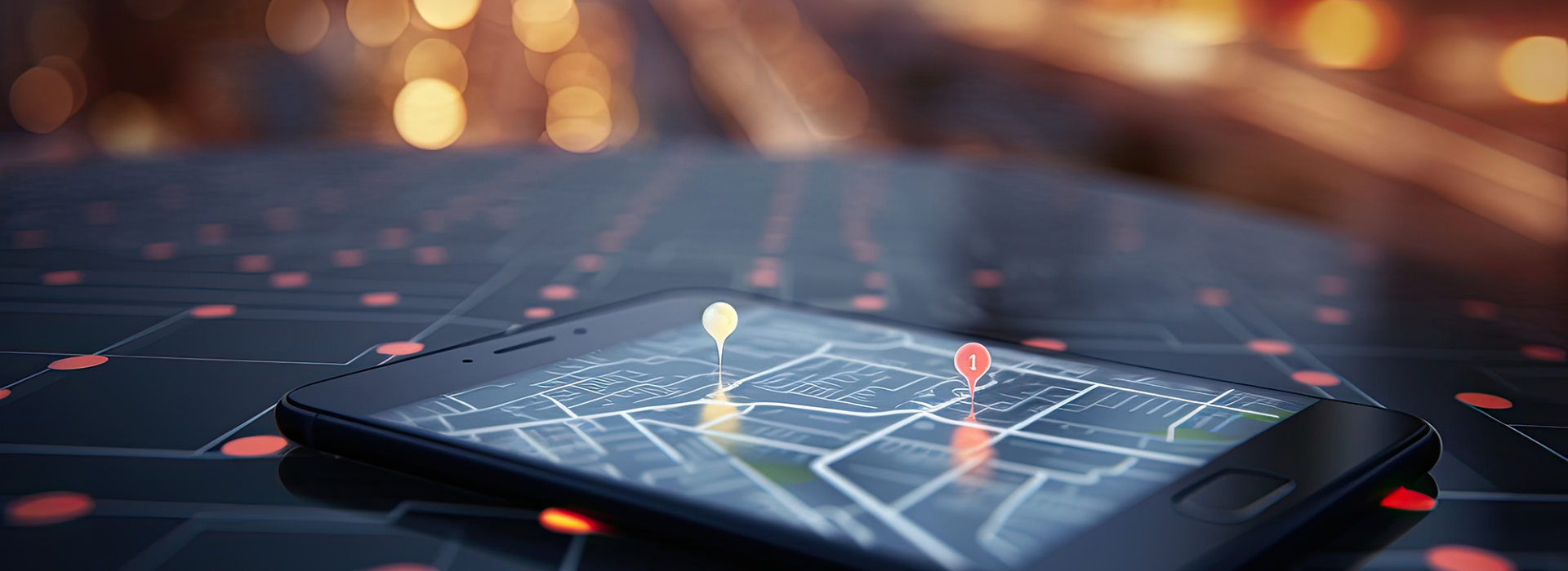 Smartphon mit Map-Ansicht